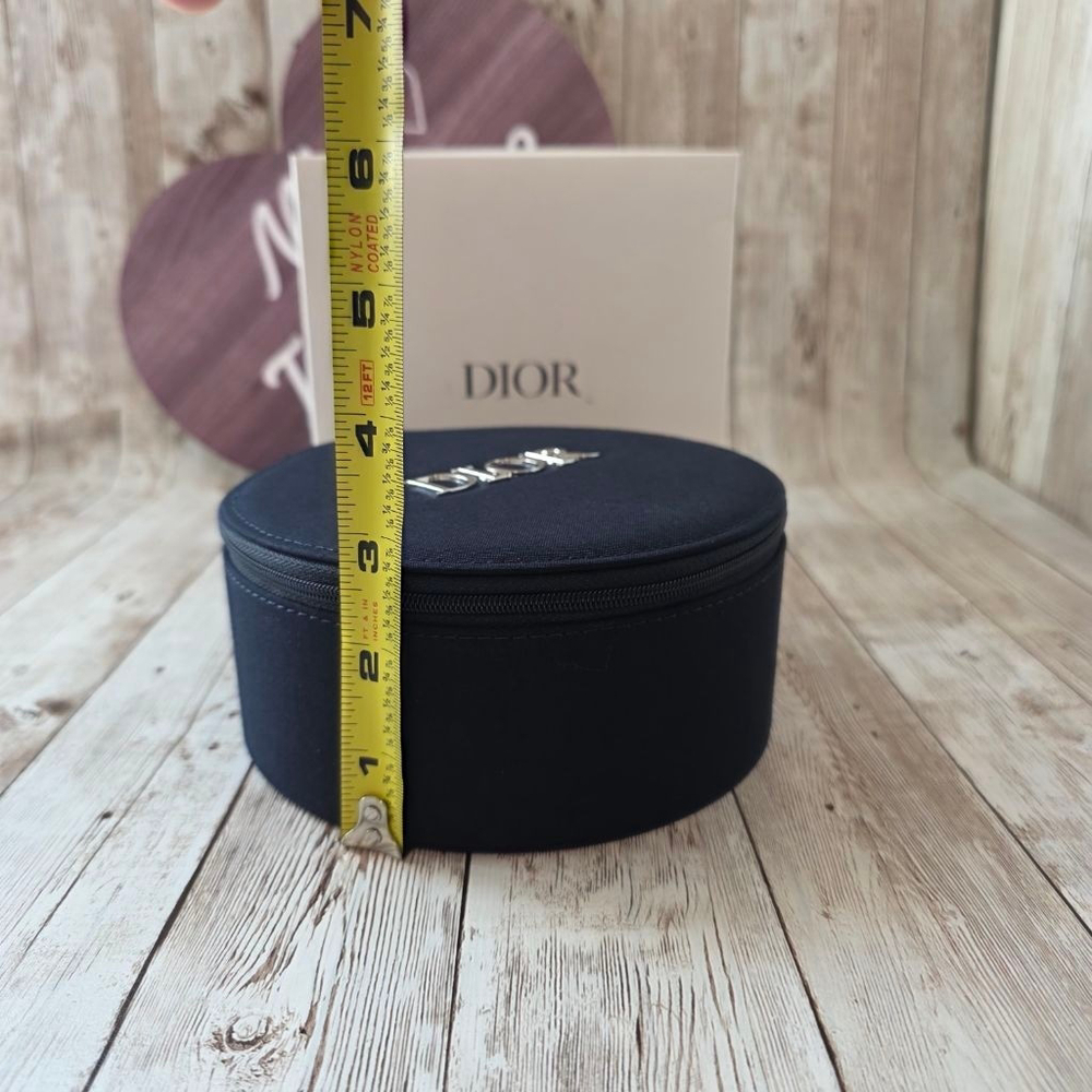 Women's Dior Navy Round Cosmetic Bag - Picture 6 of 8